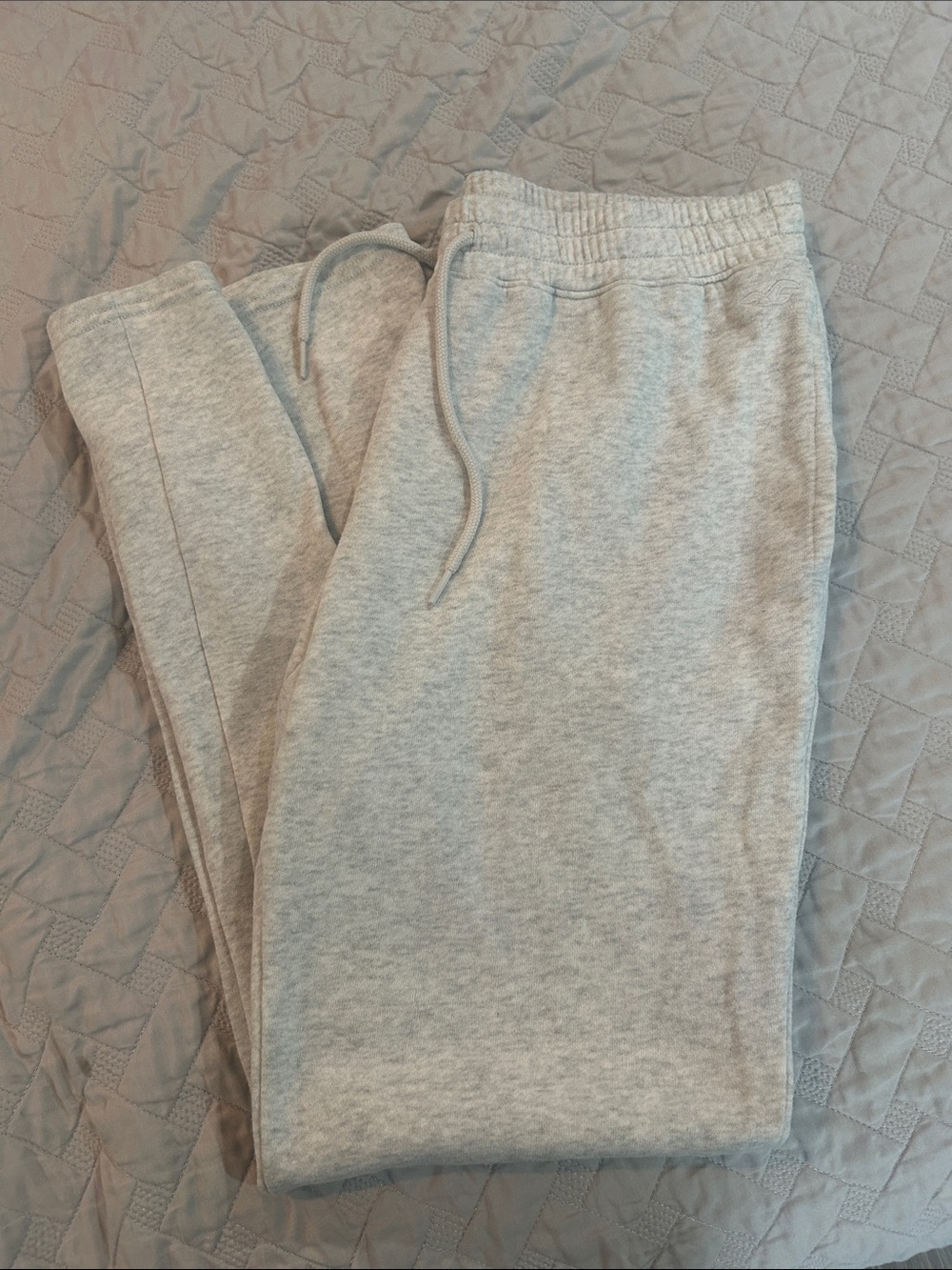 Hollister Light Gray Drawstring Jogger Pants